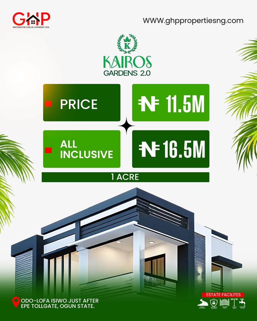 Land for sale at ogun state with N500,000 initial deposit