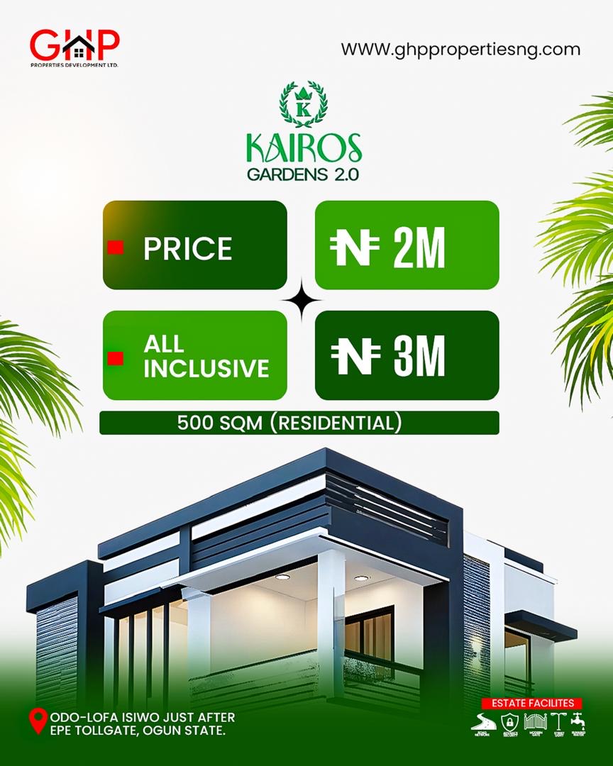 Land for sale at ogun state with N500,000 initial deposit