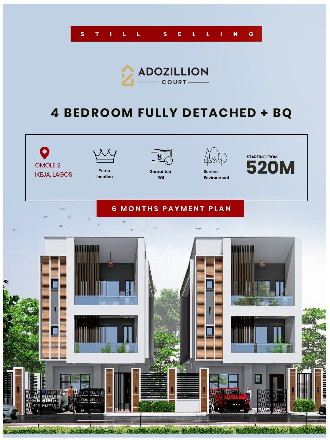 4 Bedroom terrace duplex + BQ for sale at Omole Ikeja in Damboa, Borno